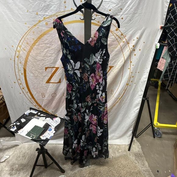 Connected Apparel Womens Chiffon Long Sheath Dress Size 12 - Picture 3 of 4